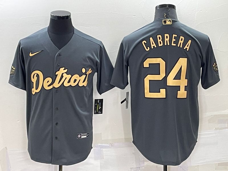Men Detroit Tigers #24 Cabrera Grey 2022 All Star Nike MLB Jersey